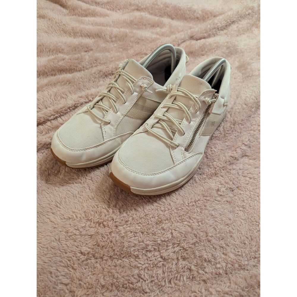Ryka Carefree Zip White Alyssum Slip-On Sneaker Women's Size 10